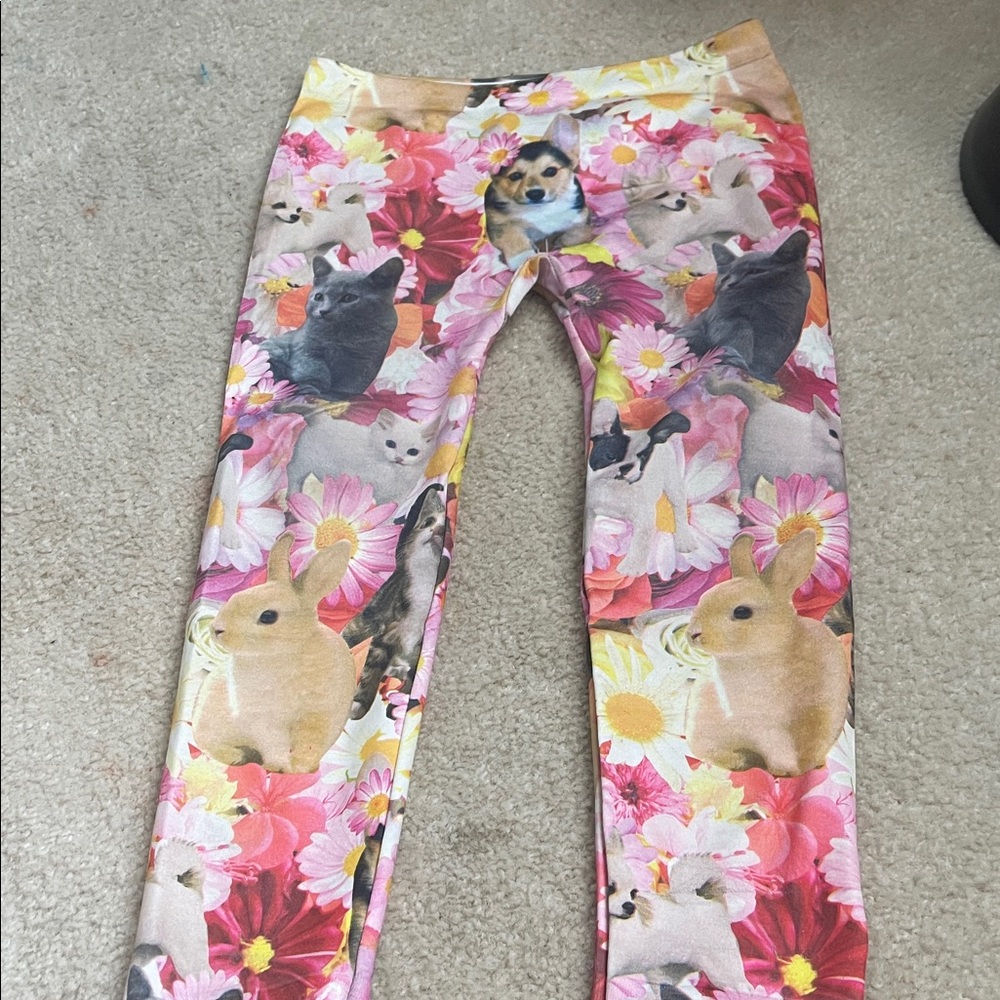 SO Kids Leggings with Floral and Animal Print